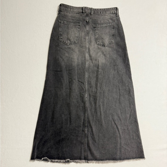 We The Free Gray Denim Maxi Skirt Size 8 - Picture 3 of 4